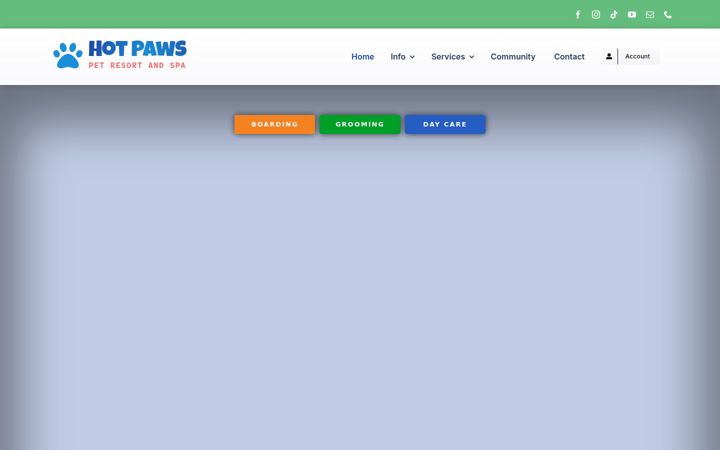 Screenshot of hotpawspetresort.com