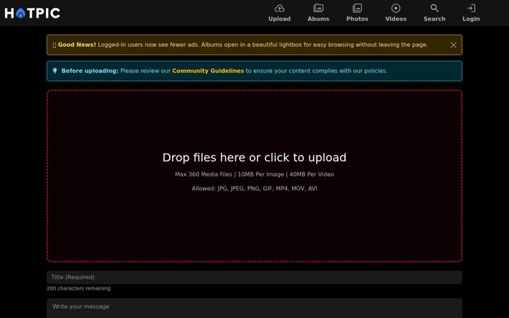 Screenshot ta' hotpic.cc