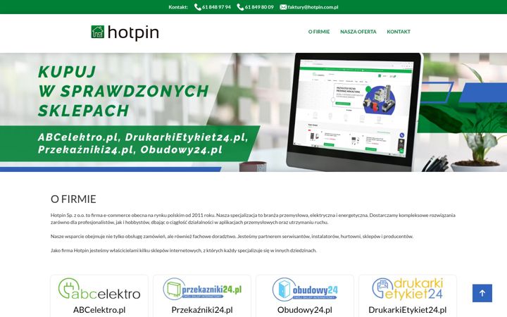 Screenshot of hotpin.com.pl