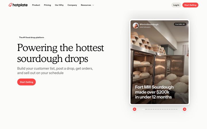 Screenshot of hotplate.com