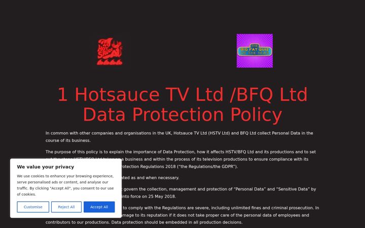 Screenshot of hotsaucetv.co.uk