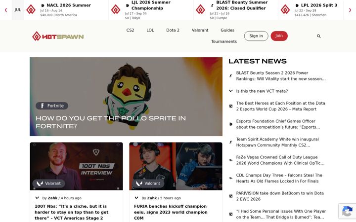 Screenshot of hotspawn.com