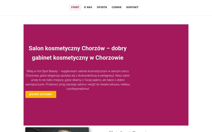 Snímek obrazovky hotspotbeauty.pl