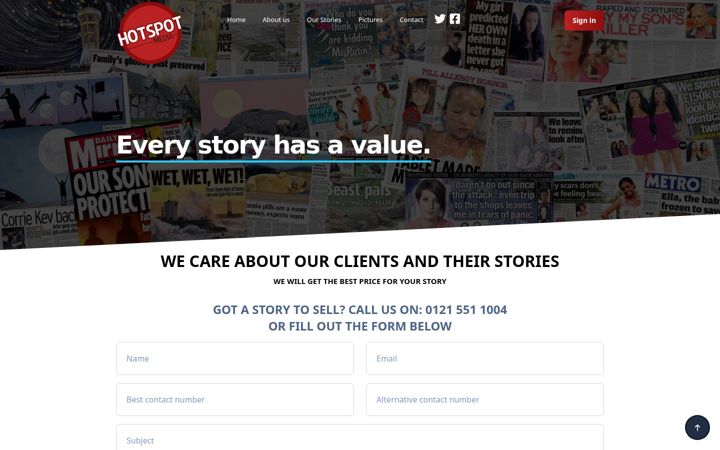 Screenshot of hotspotmedia.co.uk