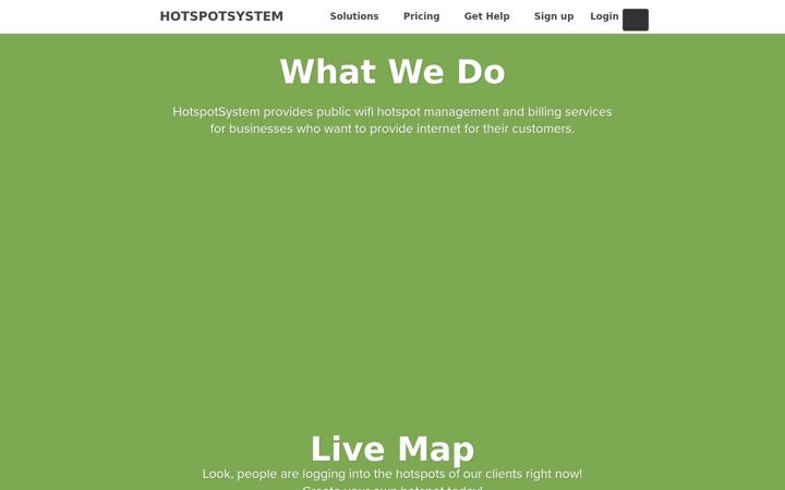 Screenshot of hotspotsystem.com
