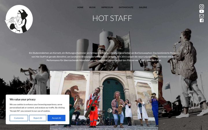 Screenshot of hotstaff-brassband.de