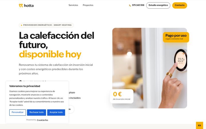 Screenshot of hotta.es