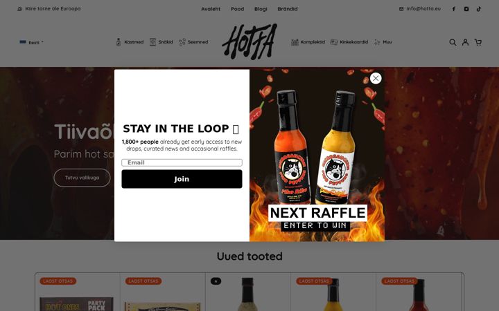 Screenshot of hotta.eu