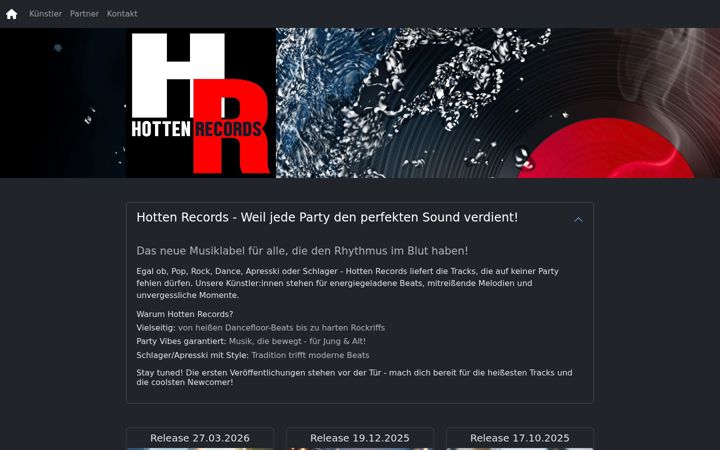 Screenshot of hotten-records.de