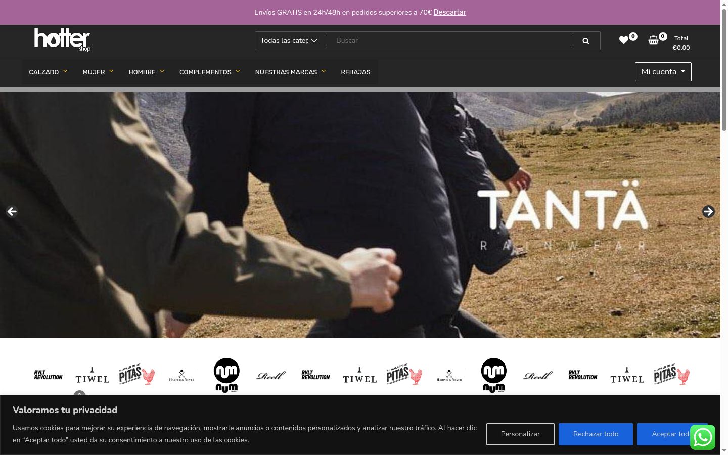 Screenshot des Einwilligungsbanners vor jeglicher Interaktion