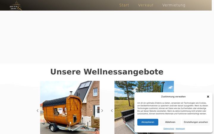 Screenshot of hottubundsauna.de