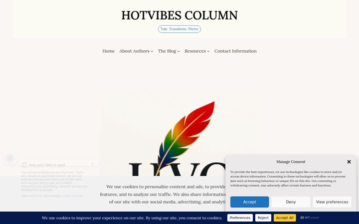 Screenshot of hotvibes-column.com