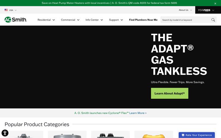 Screenshot of hotwater.com