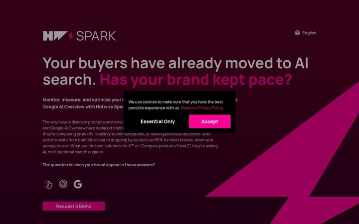 Screenshot of hotwirespark.com