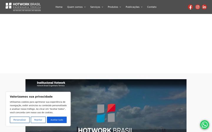 Screenshot of hotworkbrasil.com.br