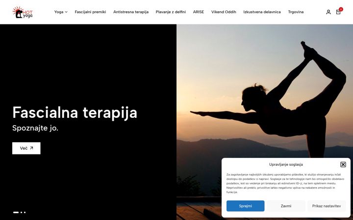 Screenshot von hotyoga.si