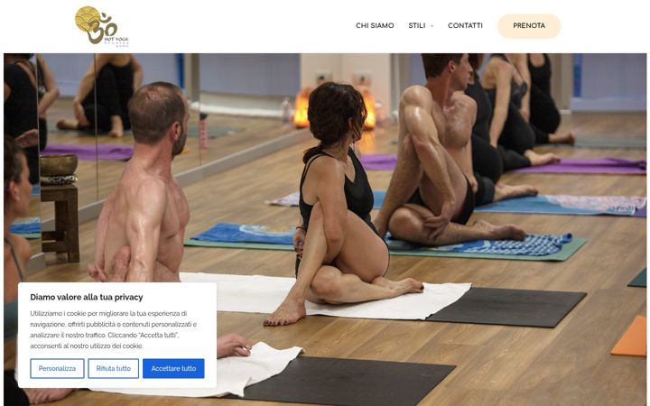 Screenshot of hotyogatreviso.it