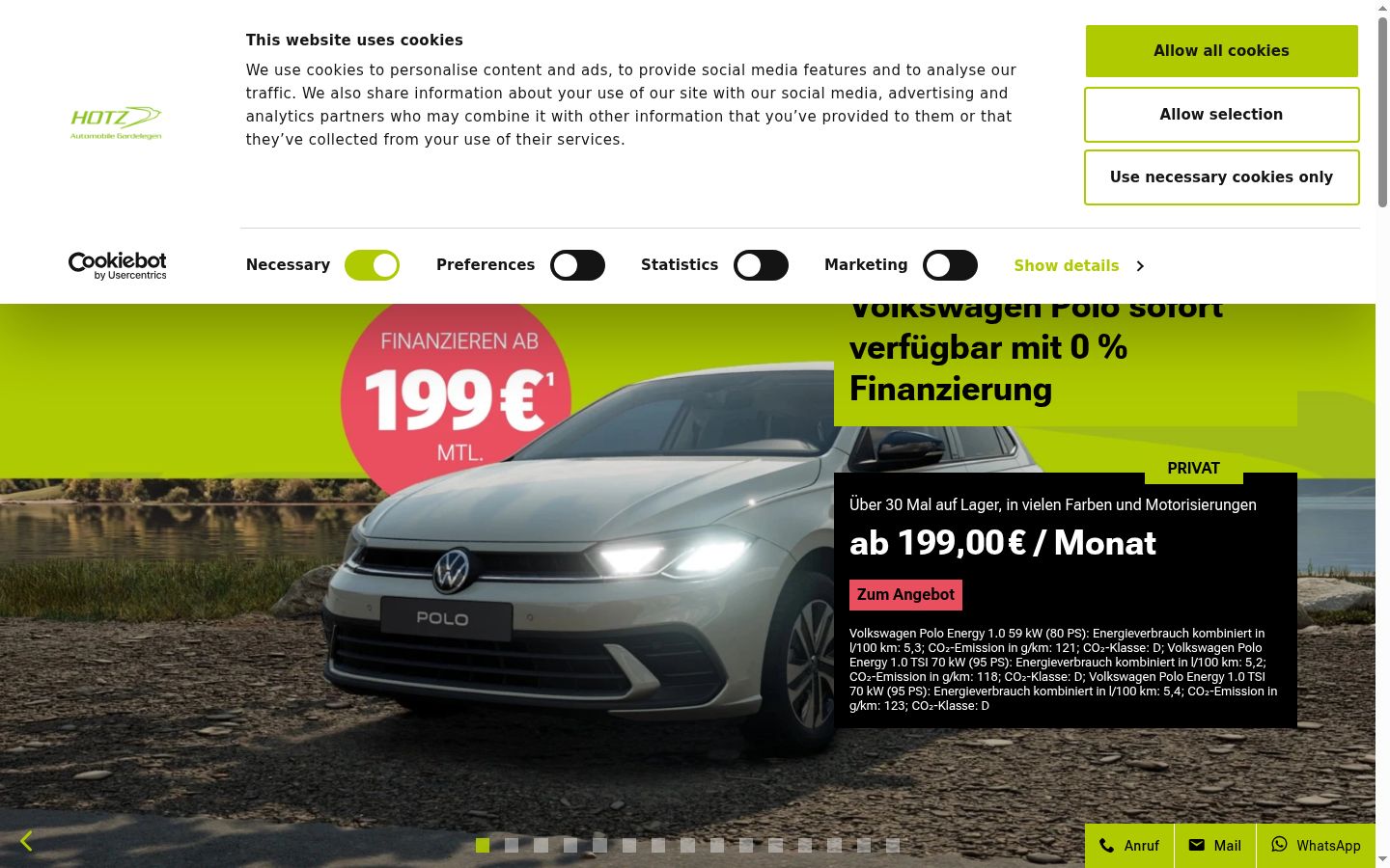 Screenshot tal-banner tal-kunsens muri qabel kwalunkwe interazzjoni