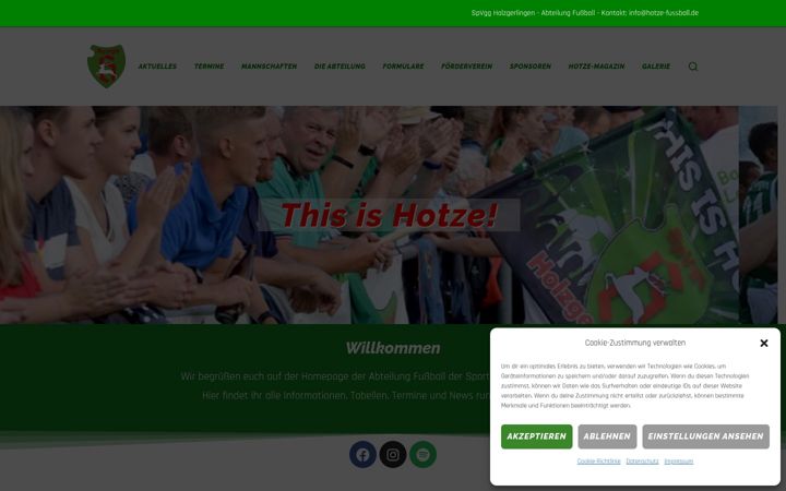 Screenshot of hotze-fussball.de