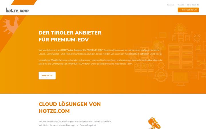 Screenshot of hotze.com