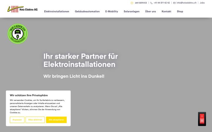 Screenshot of hotzelektro.ch