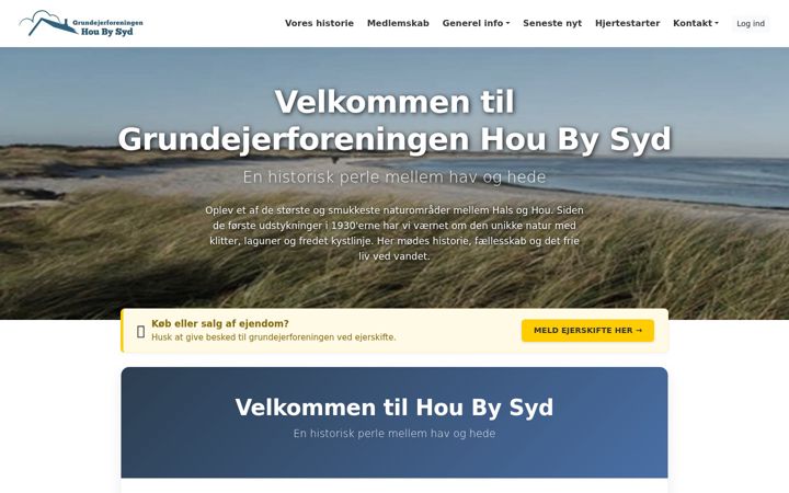 Screenshot of houbysyd.dk