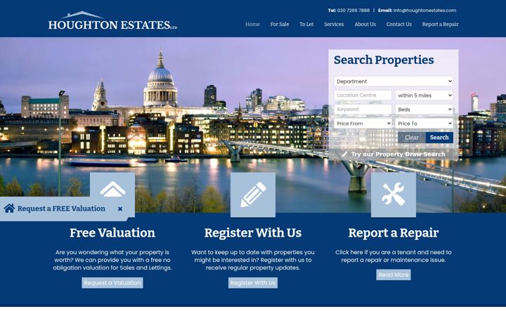 Screenshot of houghtonestates.com