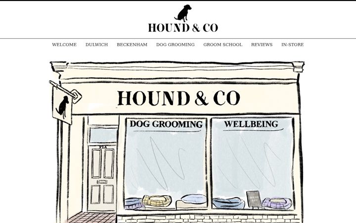 Screenshot of houndandco.uk