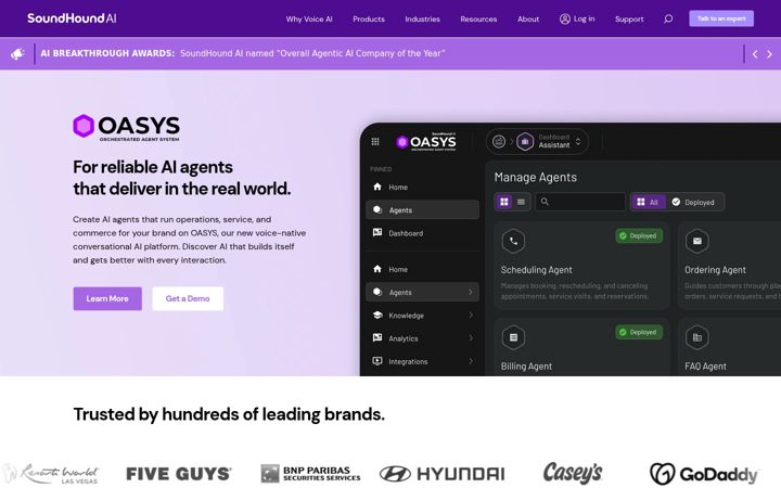Screenshot of houndify.com