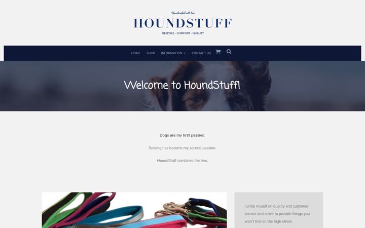 Screenshot of houndstuff.co.uk
