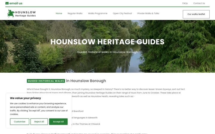 Screenshot of hounslow-heritage.org.uk