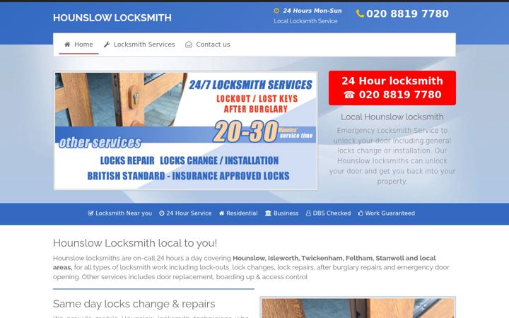 Screenshot of hounslow-locksmith.co.uk