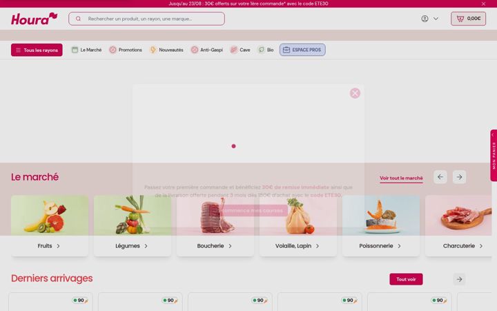 Screenshot of houra.fr