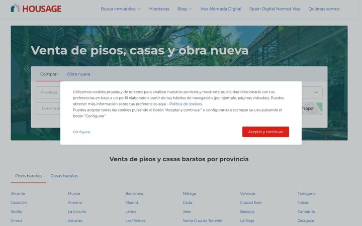 Screenshot of housage.es