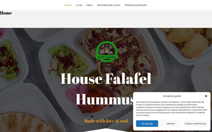 Screenshot of house-falafel-hummus.com