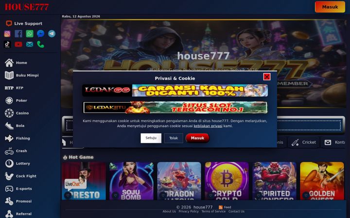 Screenshot of house777.org