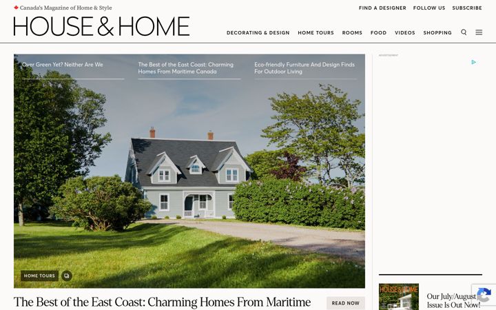 Screenshot of houseandhome.com