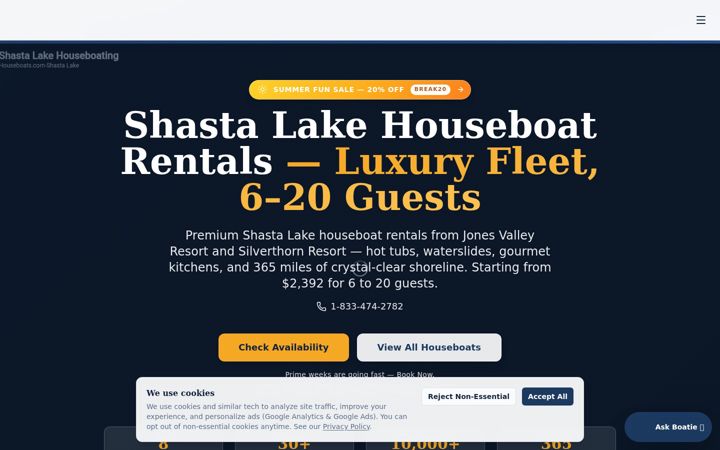 Screenshot of houseboats.com