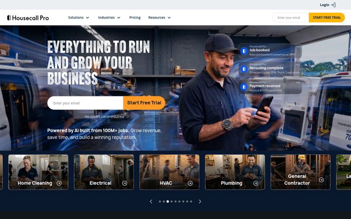 Screenshot of housecallpro.com