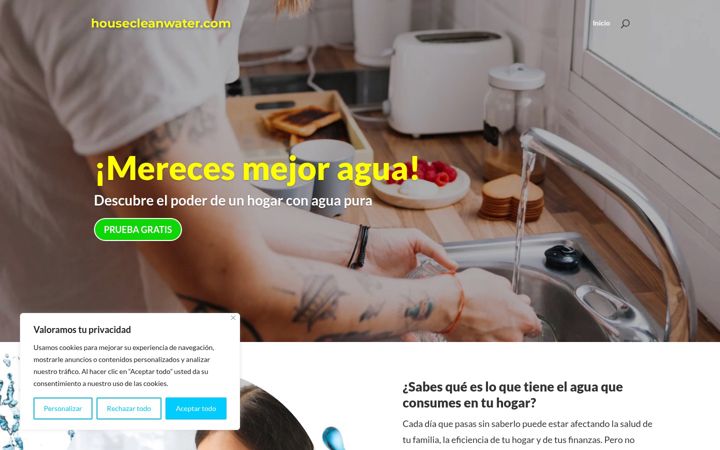 Screenshot of housecleanwater.com