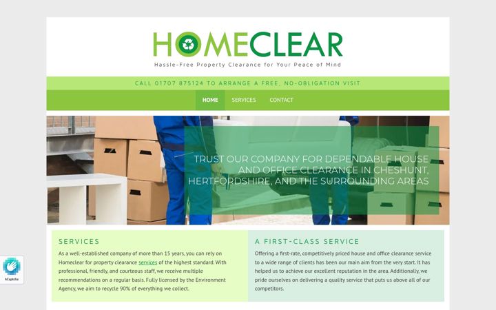 Screenshot of houseclearancecheshunt.co.uk