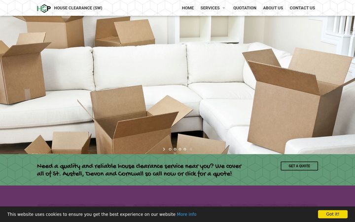 Screenshot of houseclearancesaintaustell.co.uk