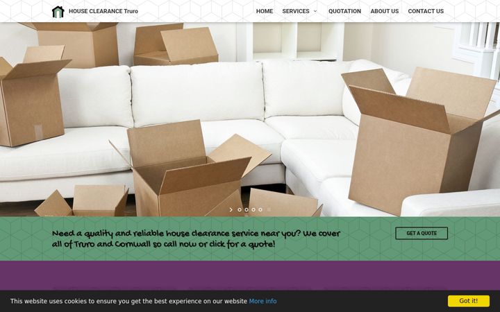 Screenshot of houseclearancetruro.com