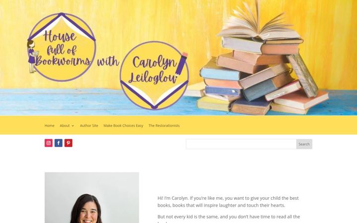 Screenshot of housefullofbookworms.com