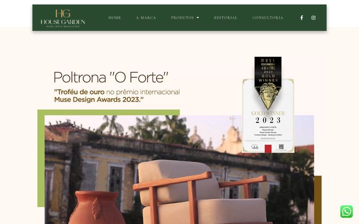 Screenshot of housegarden.com.br