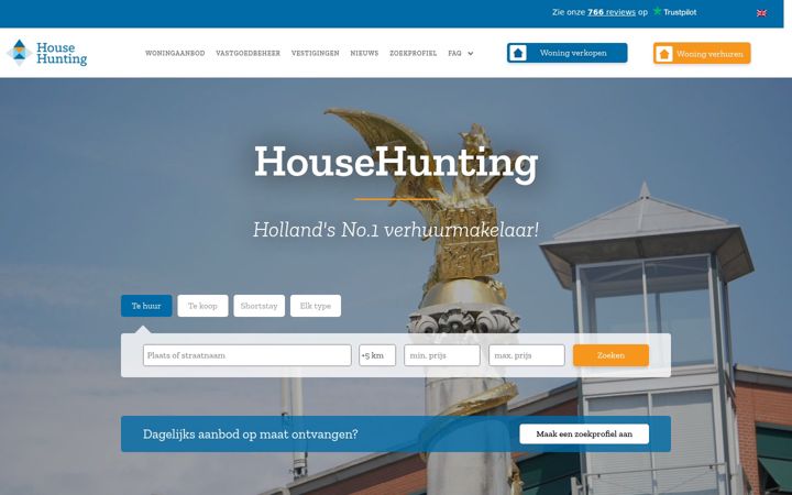 Screenshot of househunting.nl