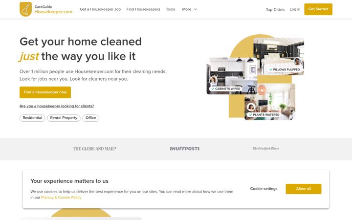Screenshot of housekeeper.com