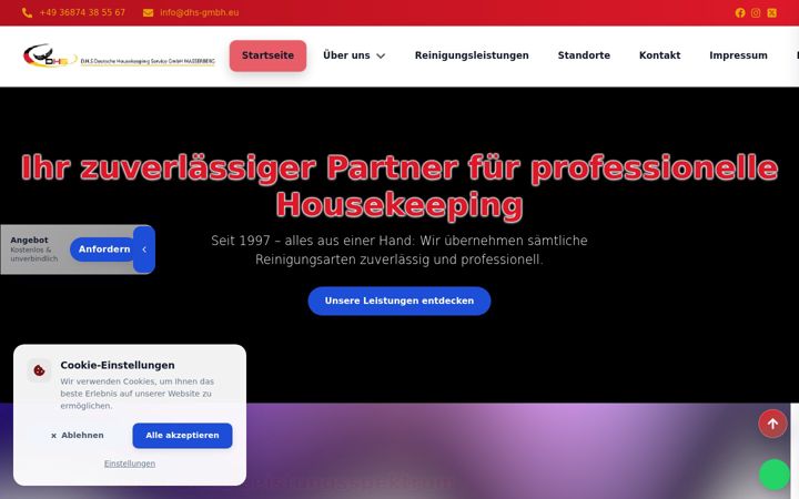 Screenshot of housekeeping-hamburg.net