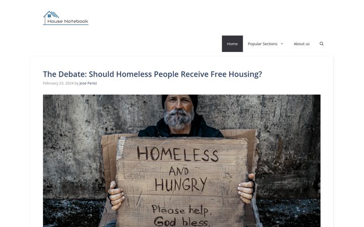 Screenshot of housenotebook.com