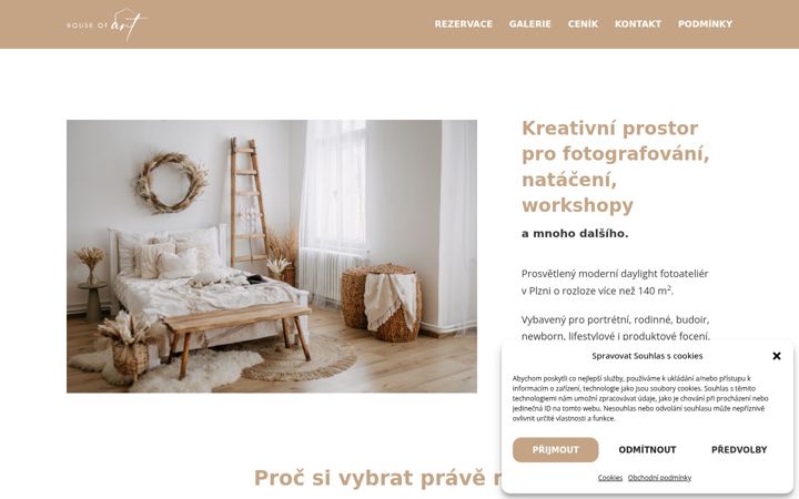 Screenshot of houseofart.cz